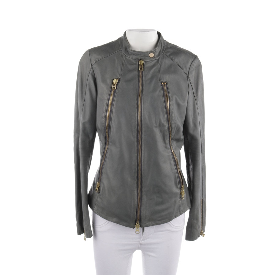 Image 1 of LeatherJackets 36 Gray green in color Gray | Vite EnVogue