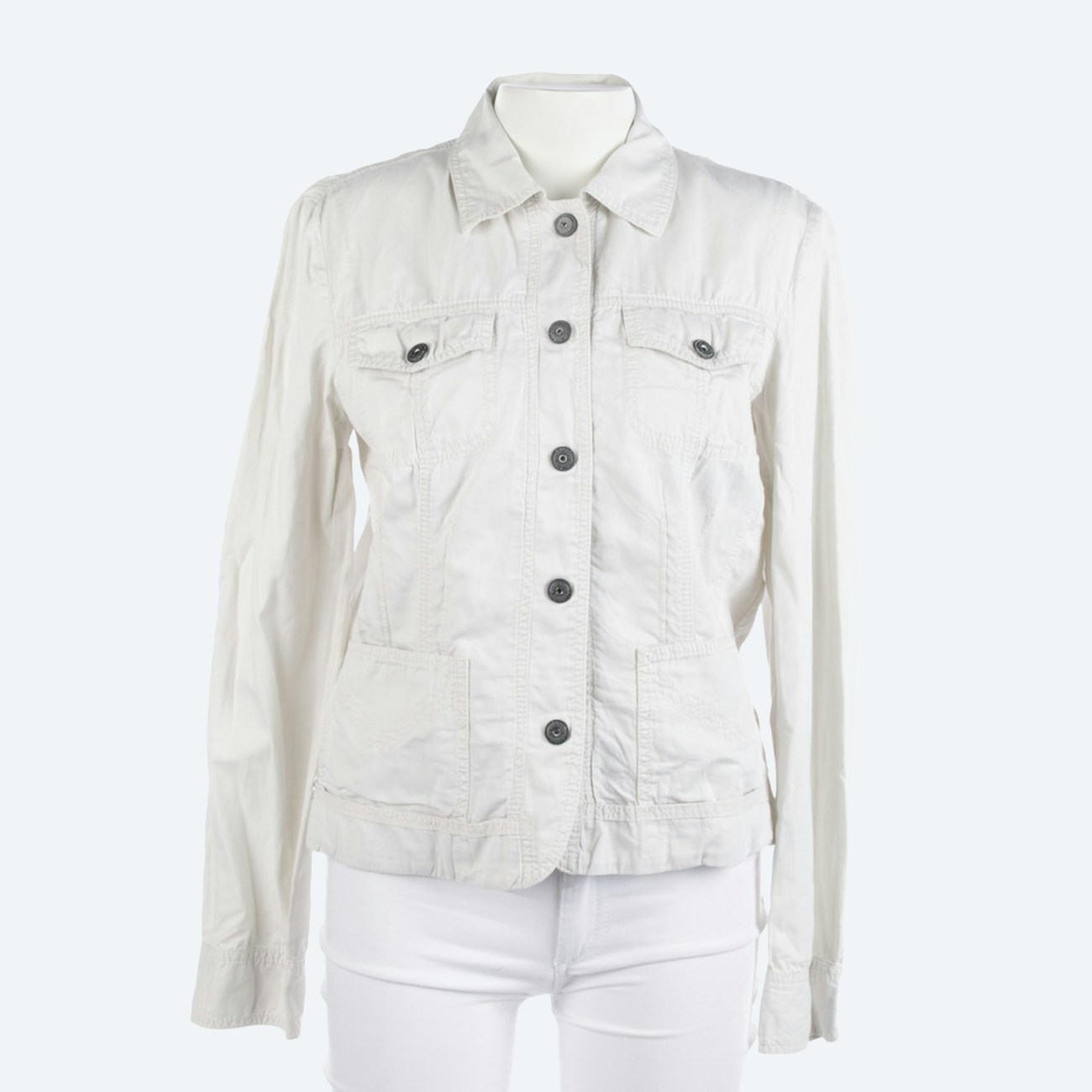 Image 1 of Between-seasons Jacket M Beige in color White | Vite EnVogue