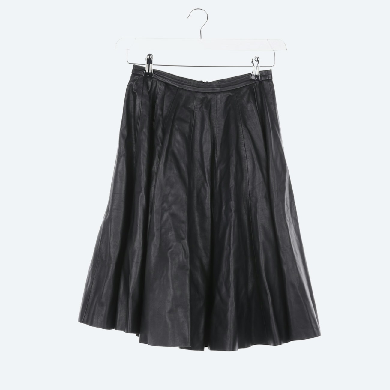 Image 1 of Leather Skirt 34 Black in color Black | Vite EnVogue