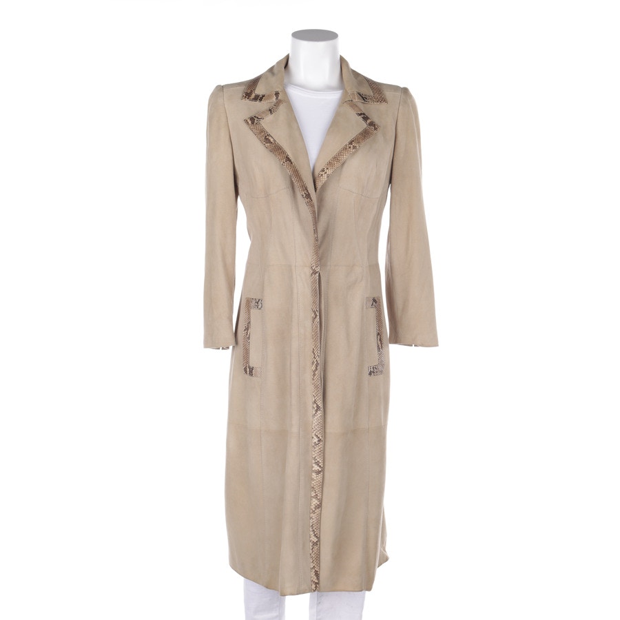 Image 1 of Leather Coat 40 Beige in color White | Vite EnVogue