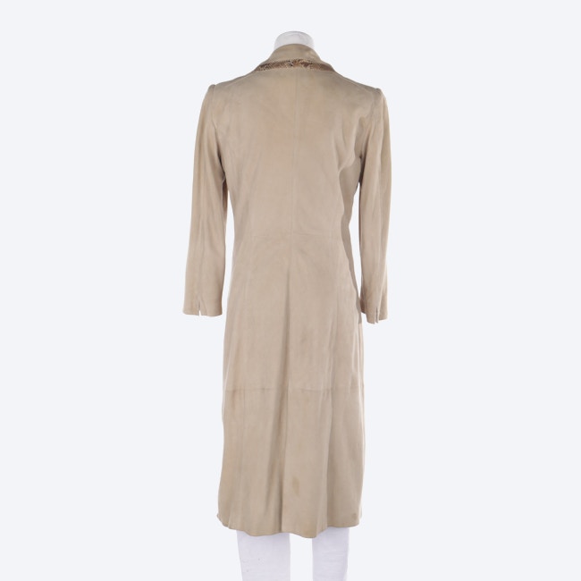 Image 2 of Leather Coat 40 Beige in color White | Vite EnVogue