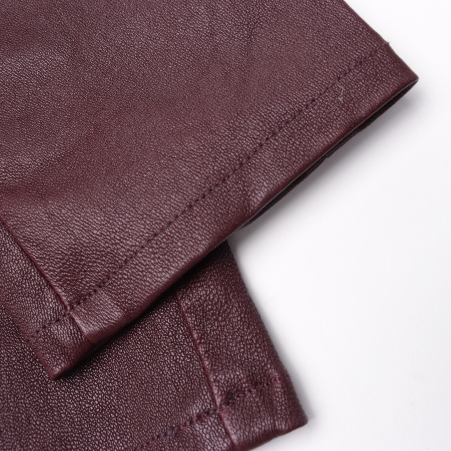 Image 3 of Leather Pants W24 Bordeaux in color Red | Vite EnVogue