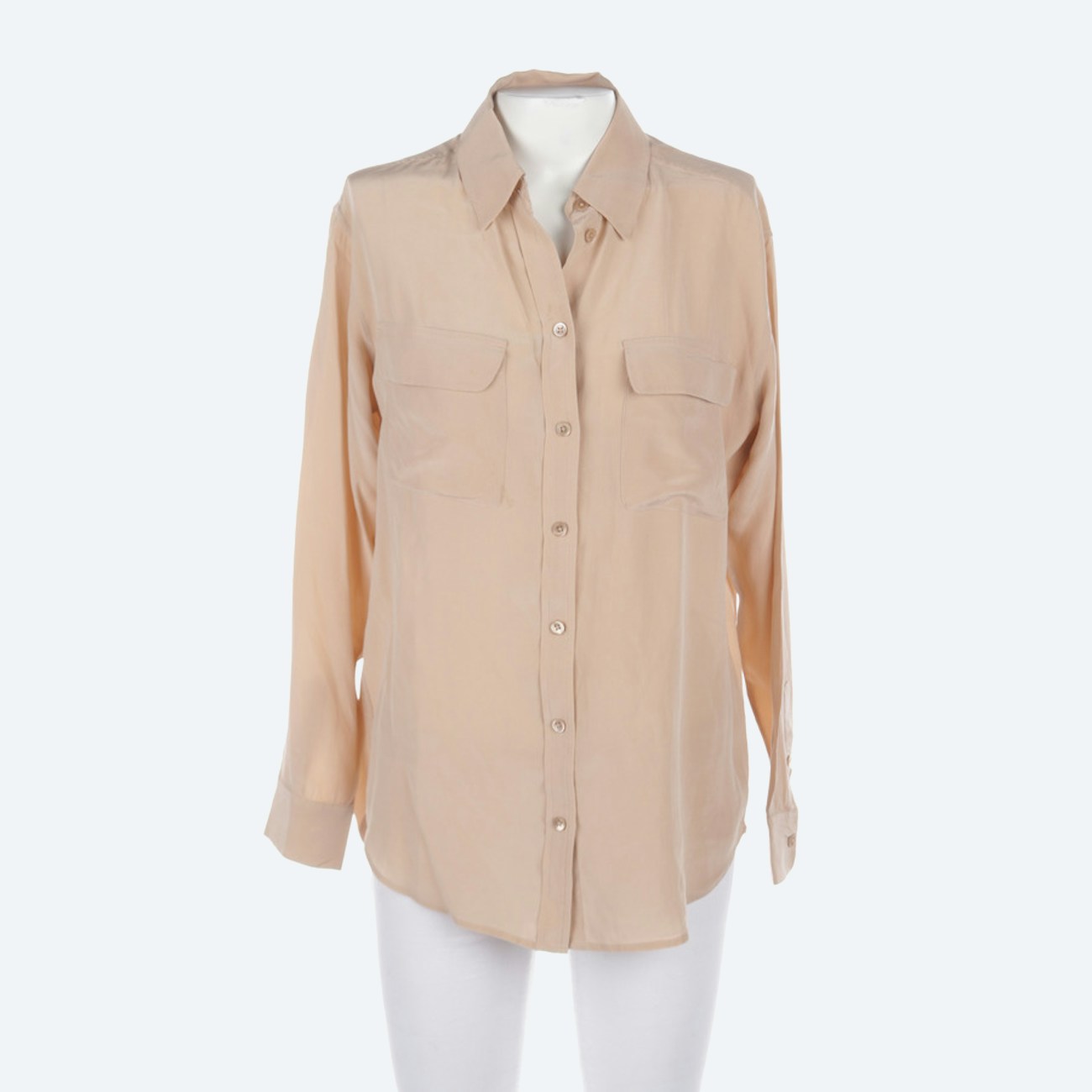 Image 1 of Silk Shirt XS Peach in color Yellow | Vite EnVogue
