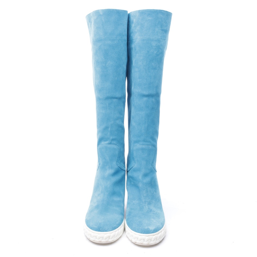 Image 2 of Calf High Boots EUR 37 Blue in color Blue | Vite EnVogue
