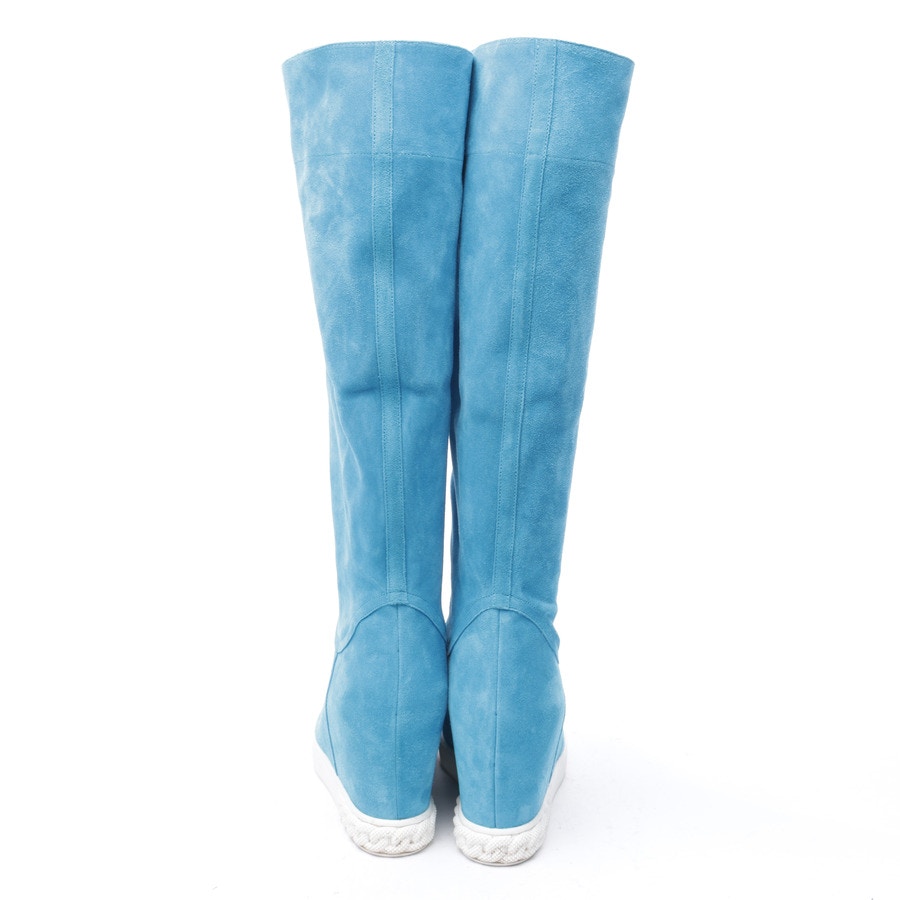 Image 3 of Calf High Boots EUR 37 Blue in color Blue | Vite EnVogue