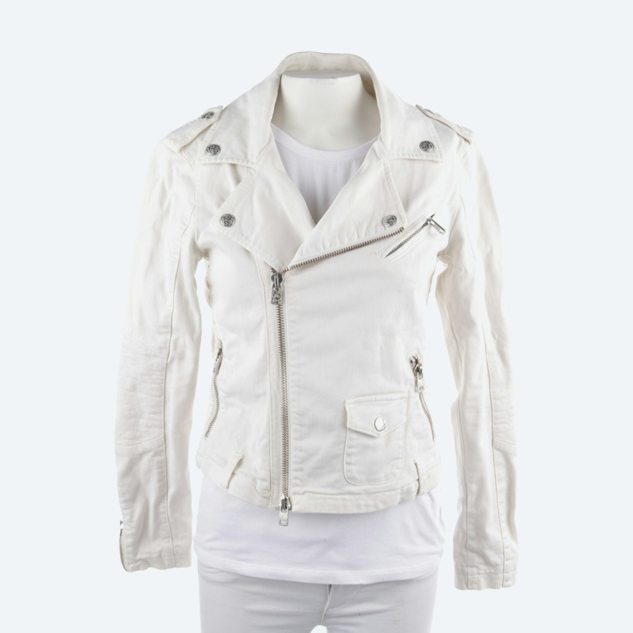 Image 1 of Denim Jackets 34 Ivory in color White | Vite EnVogue