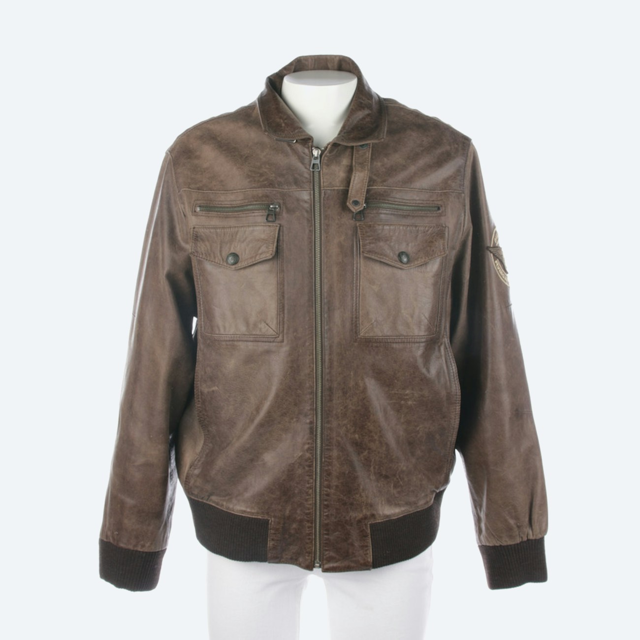 Image 1 of Leather Jacket 54 Cognac in color Brown | Vite EnVogue