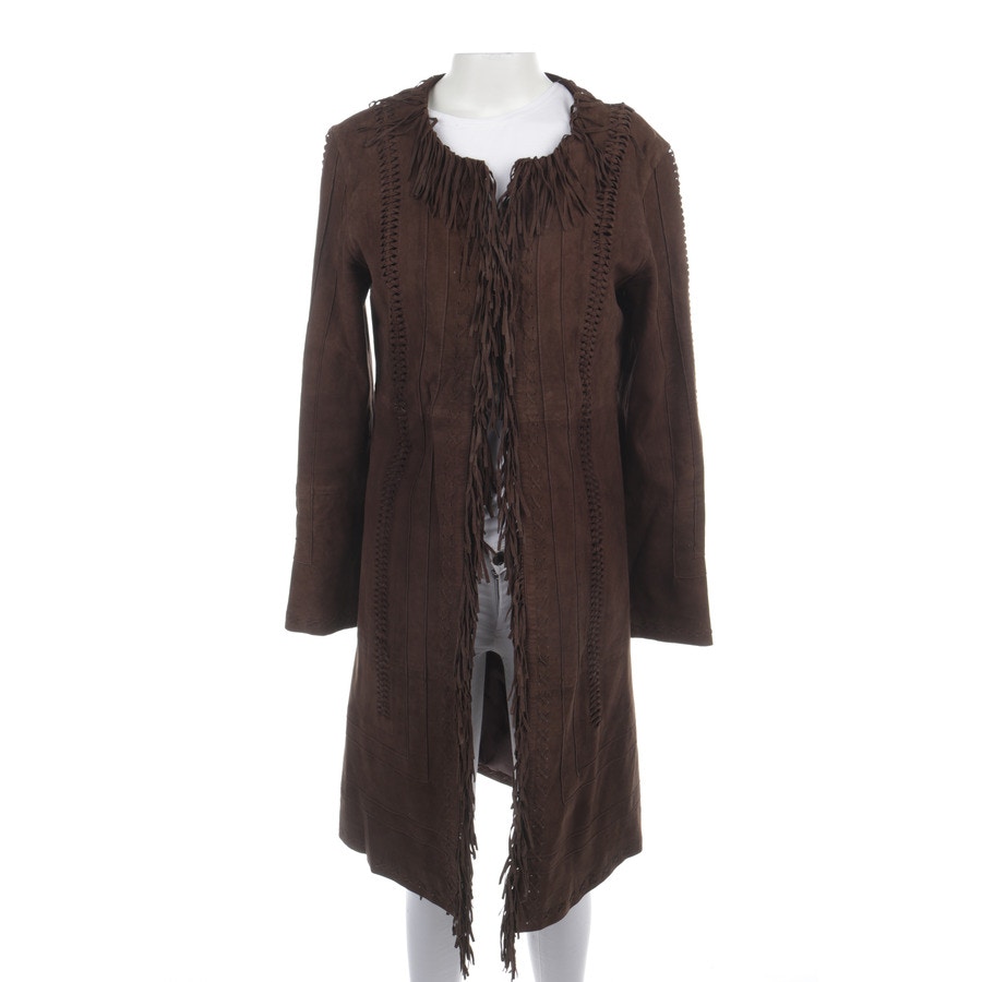 Image 1 of Leather Coat S Brown in color Brown | Vite EnVogue