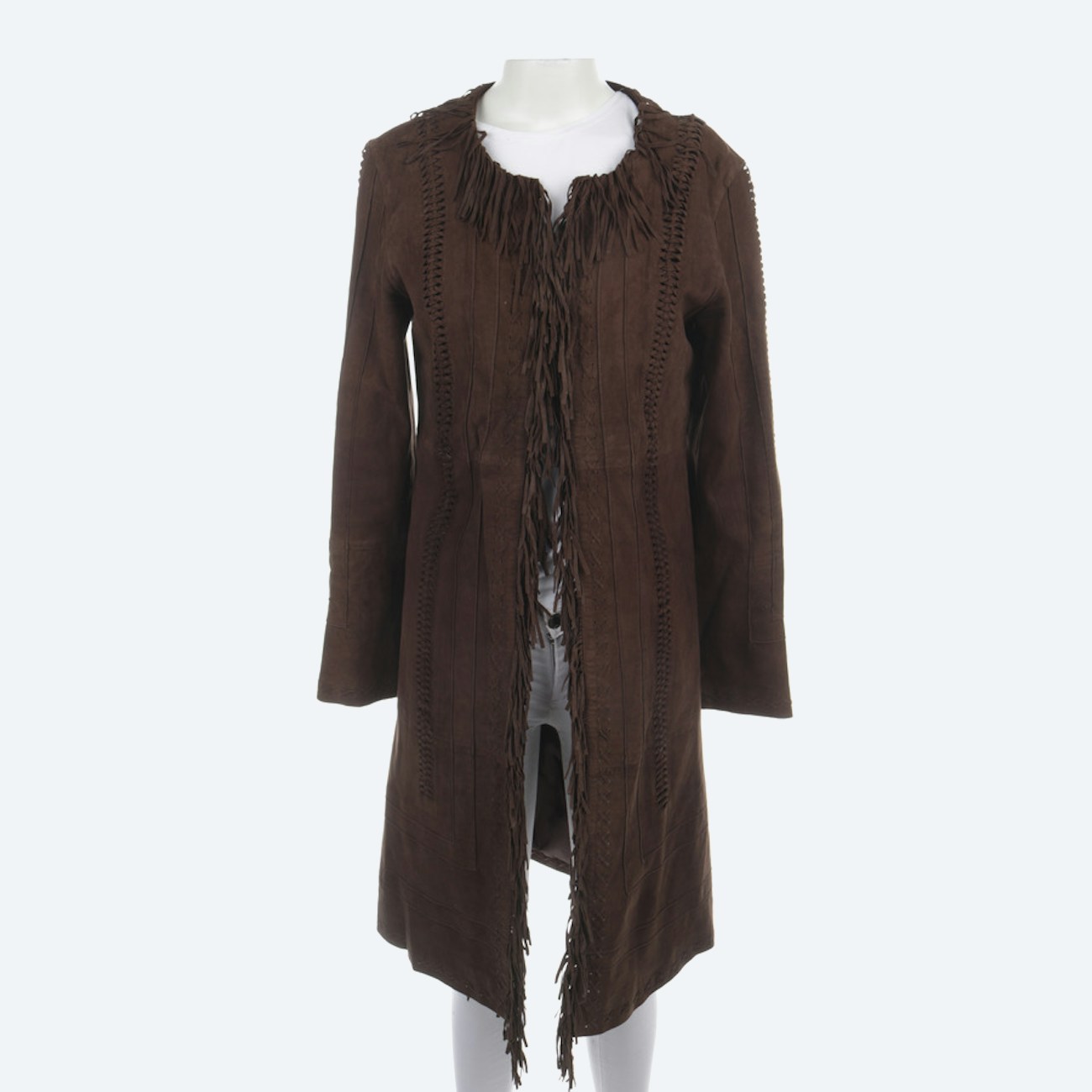 Image 1 of Leather Coat S Brown in color Brown | Vite EnVogue