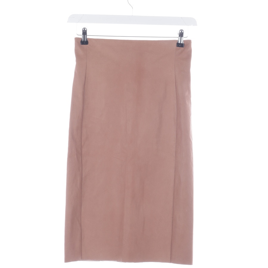 Image 1 of Leather Skirt L Light Brown in color Brown | Vite EnVogue
