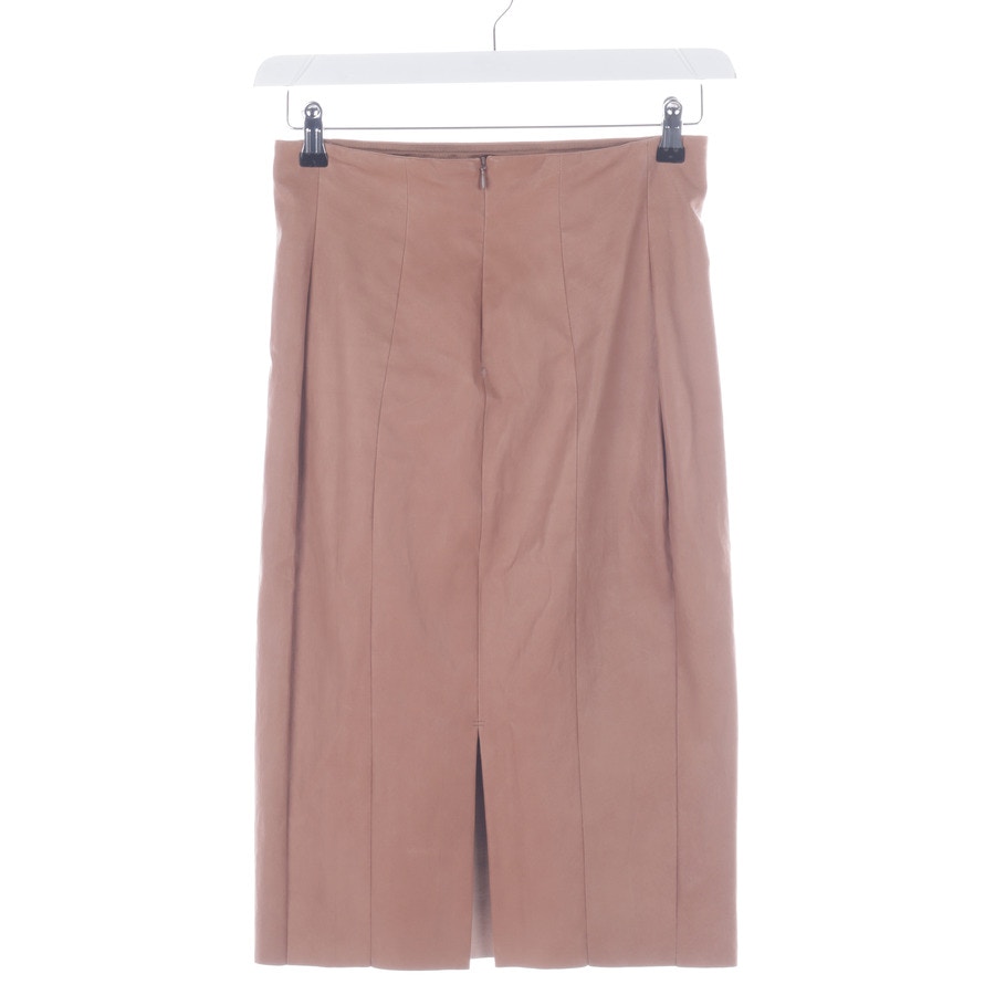 Image 2 of Leather Skirt L Light Brown in color Brown | Vite EnVogue