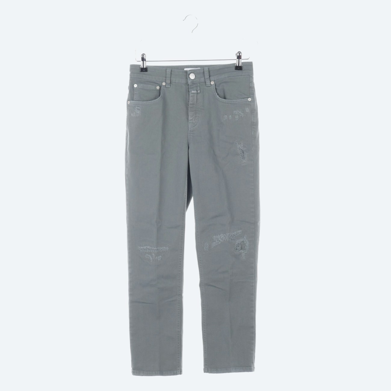 Bild 1 von Slim Fit Jeans W28 Graugrün in Farbe Grau | Vite EnVogue