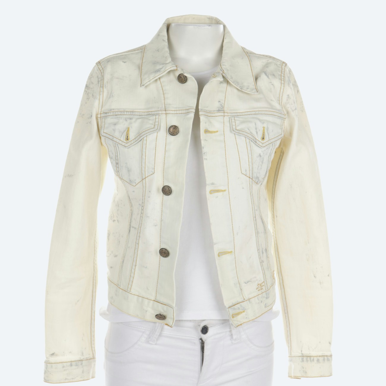 Image 1 of Jeans Jacket S Yellow in color Yellow | Vite EnVogue