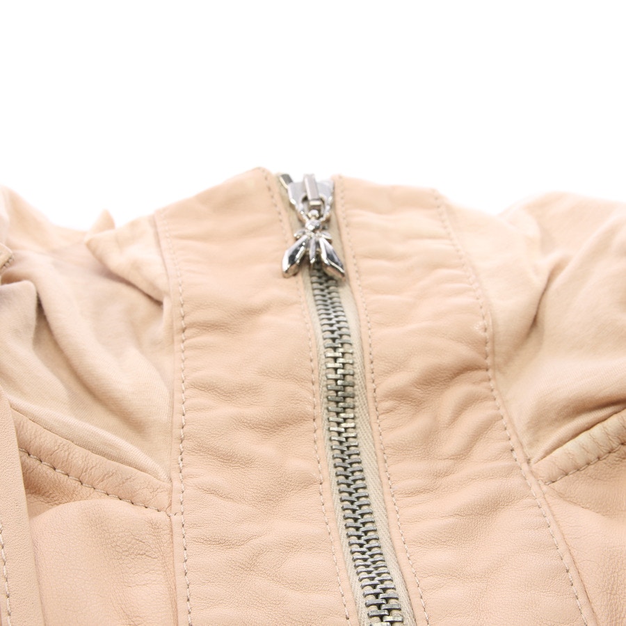 Image 3 of LeatherJacket 34 Peach in color Yellow | Vite EnVogue