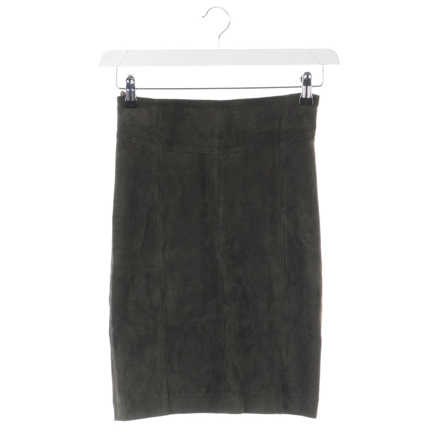 Image 1 of Leder Skirt 34 Darkolivegreen in color Green | Vite EnVogue