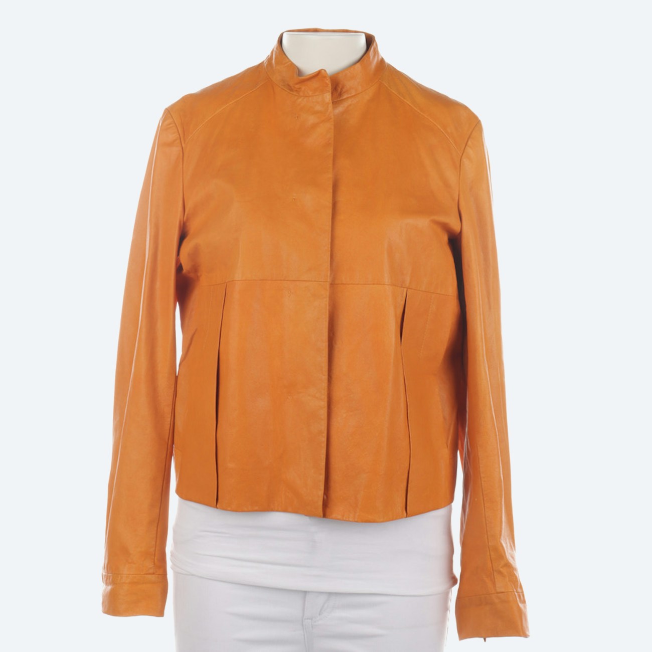 Image 1 of LeatherJacket 40 Orange in color Orange | Vite EnVogue