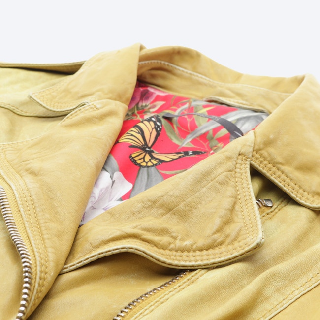 Image 3 of LeatherJacket M Mustard Yellow in color Yellow | Vite EnVogue