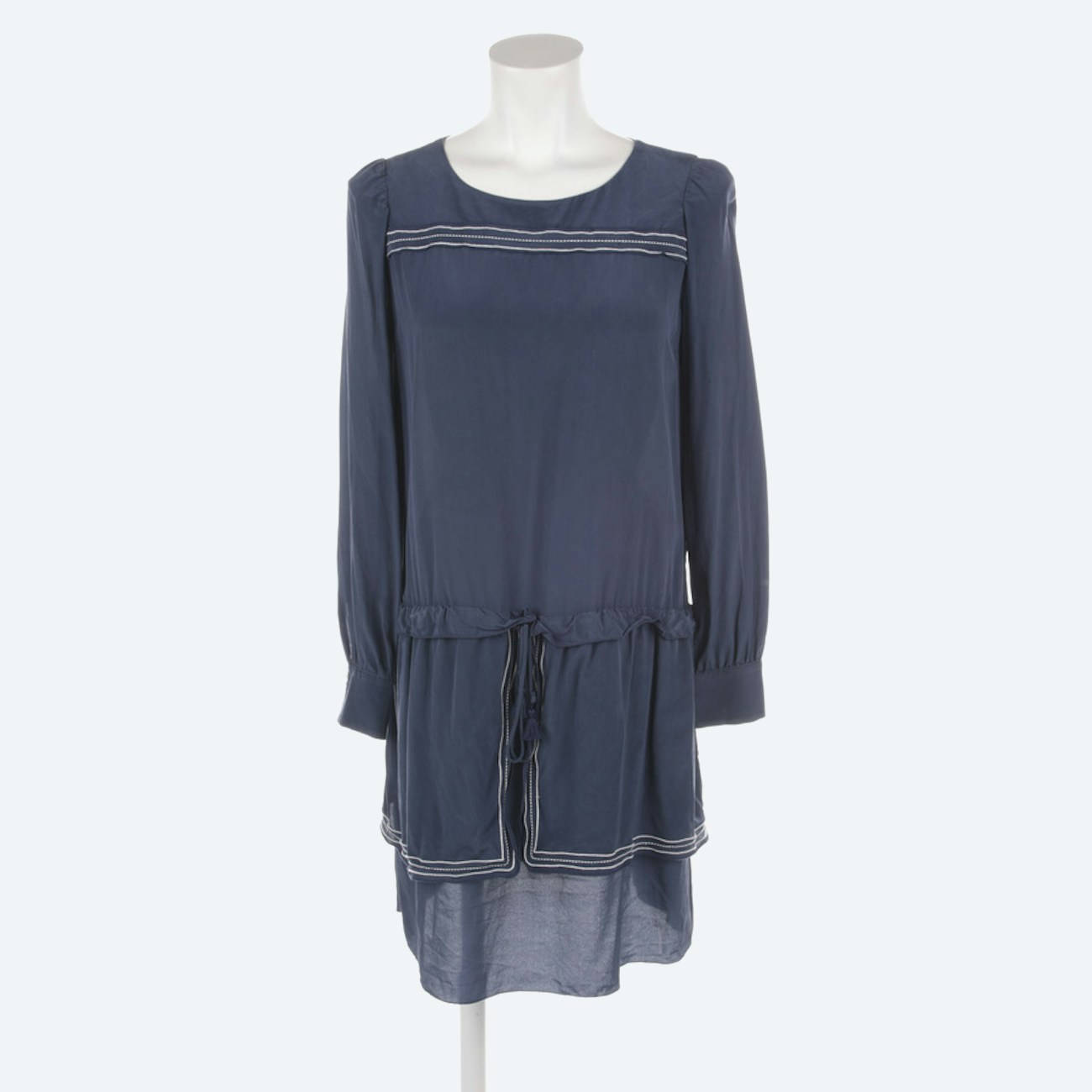 Image 1 of Silk Dress 36 Darkblue in color Blue | Vite EnVogue