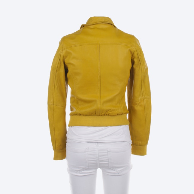 Image 2 of LeatherJacket XS Yellow in color Yellow | Vite EnVogue
