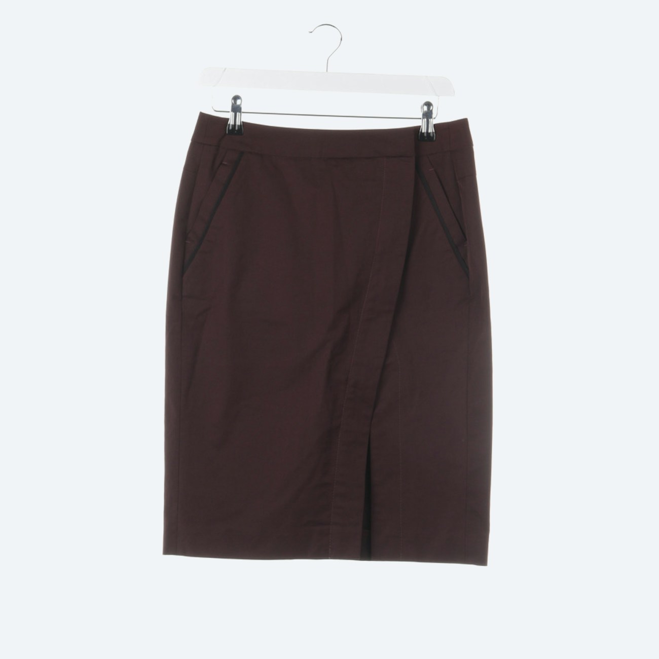 Image 1 of Skirt 36 Maroon in color Red | Vite EnVogue