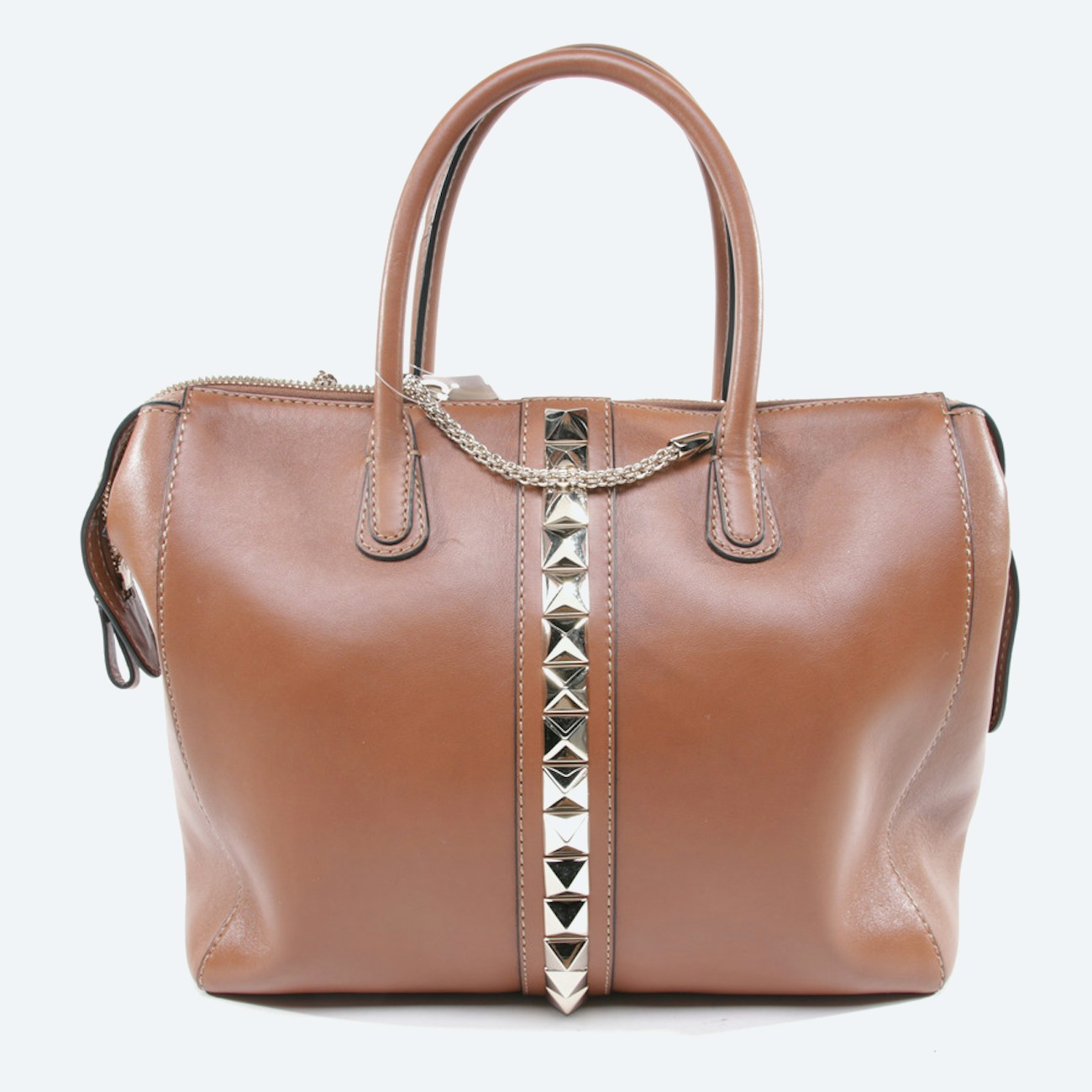 Image 1 of Rockstud Handbag Cognac in color Brown | Vite EnVogue