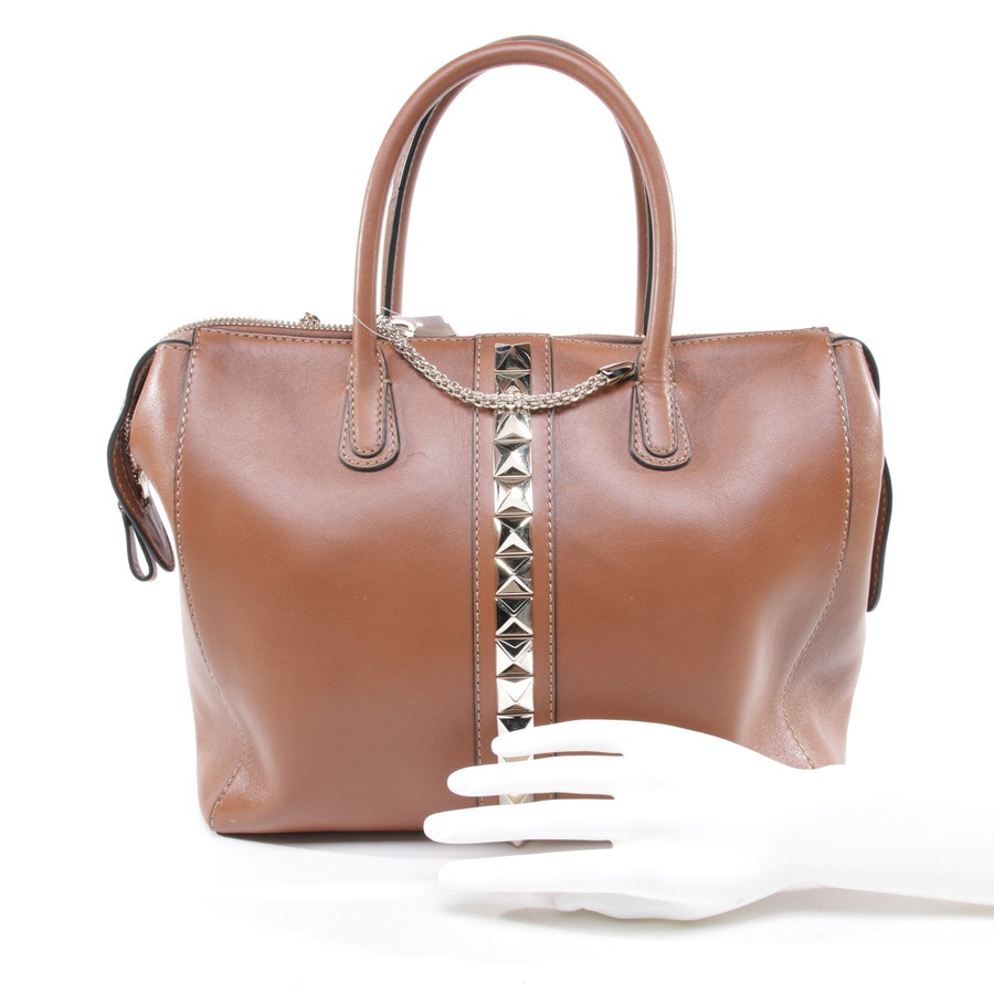 Image 4 of Rockstud Handbag Cognac in color Brown | Vite EnVogue