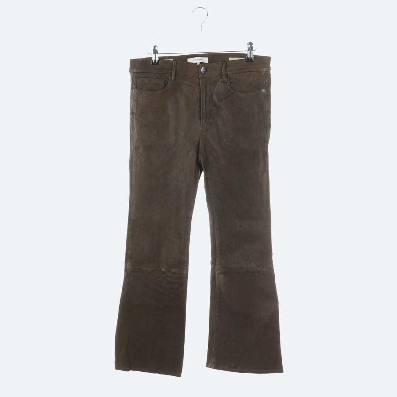 Image 1 of Leather Pants W30 Cognac in color Brown | Vite EnVogue