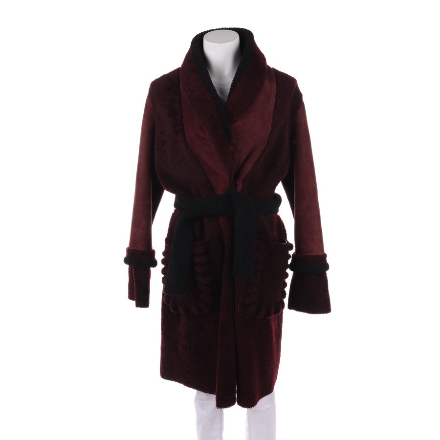 Image 1 of Leather Coat 34 Maroon in color Red | Vite EnVogue