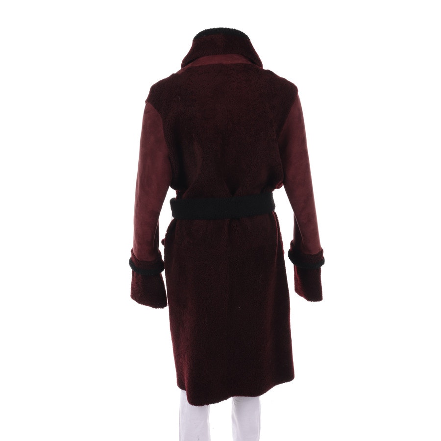 Image 2 of Leather Coat 34 Maroon in color Red | Vite EnVogue