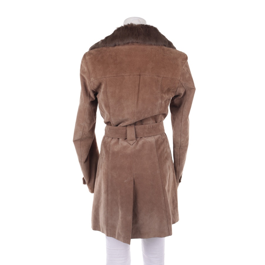 Image 2 of Leather Coat M Tan in color Brown | Vite EnVogue