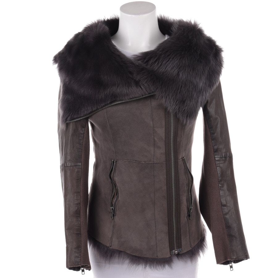 Image 1 of LeatherJacket 36 Anthracite in color Gray | Vite EnVogue