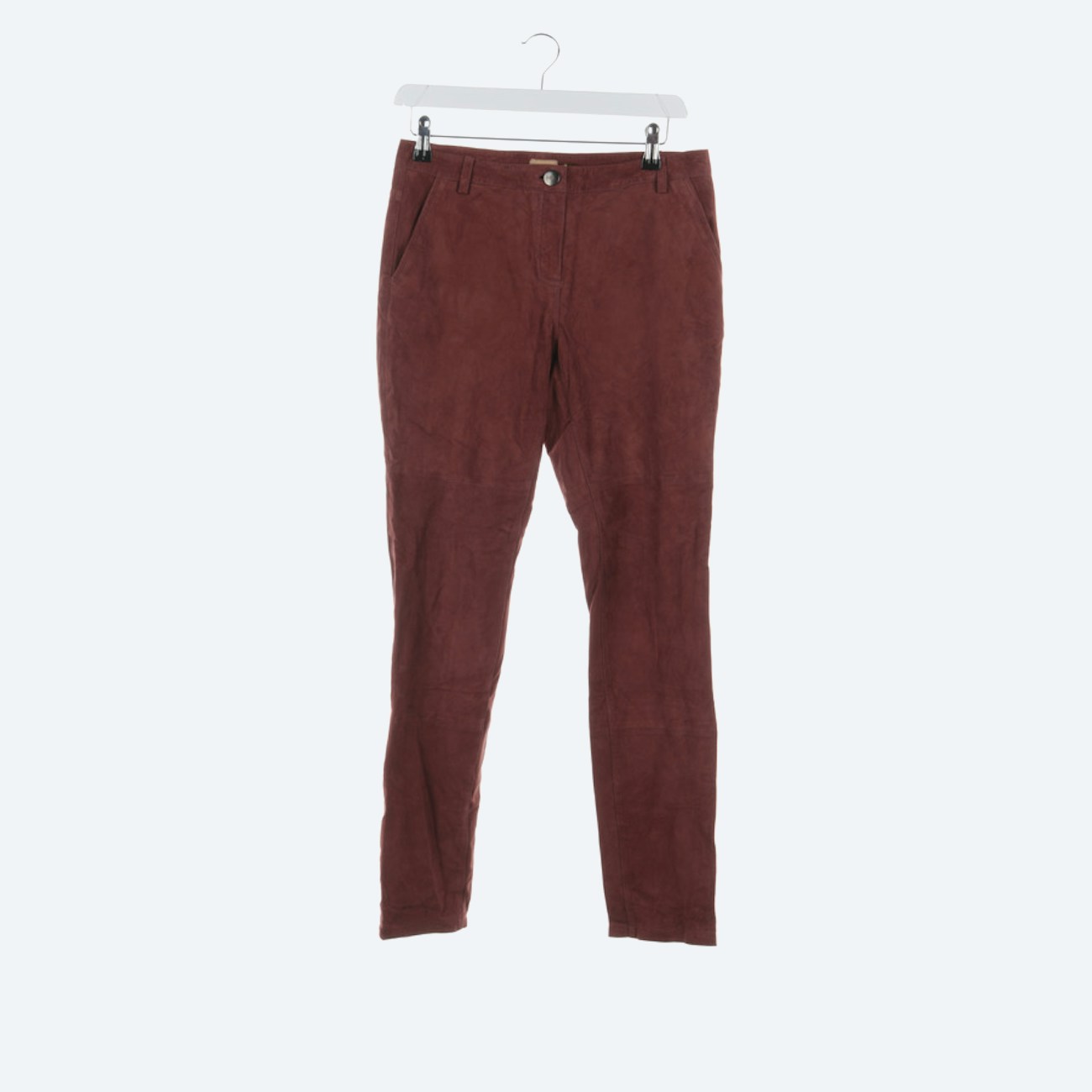 Image 1 of Leather Pants 34 Bordeaux in color Red | Vite EnVogue