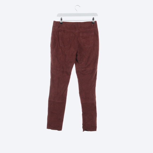 Image 2 of Leather Pants 34 Bordeaux in color Red | Vite EnVogue