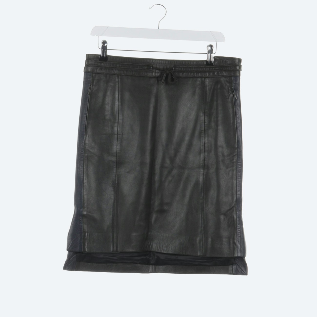Image 1 of Leather Skirt 36 Darkgreen in color Green | Vite EnVogue