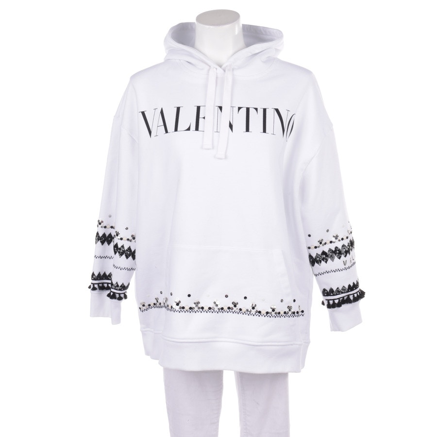 Image 1 of Hooded Sweatshirt S White in color White | Vite EnVogue