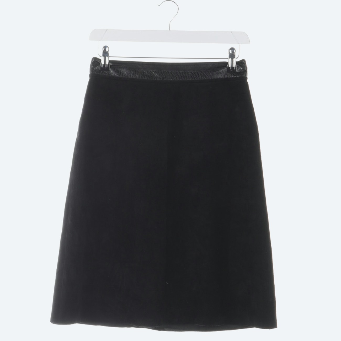 Image 1 of Leather Skirt W27 Black in color Black | Vite EnVogue