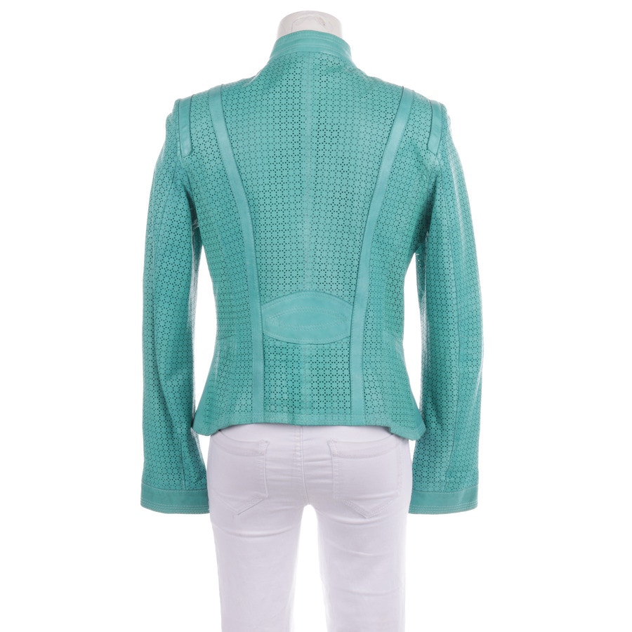 Image 2 of LeatherJacket 34 Turquoise in color Blue | Vite EnVogue