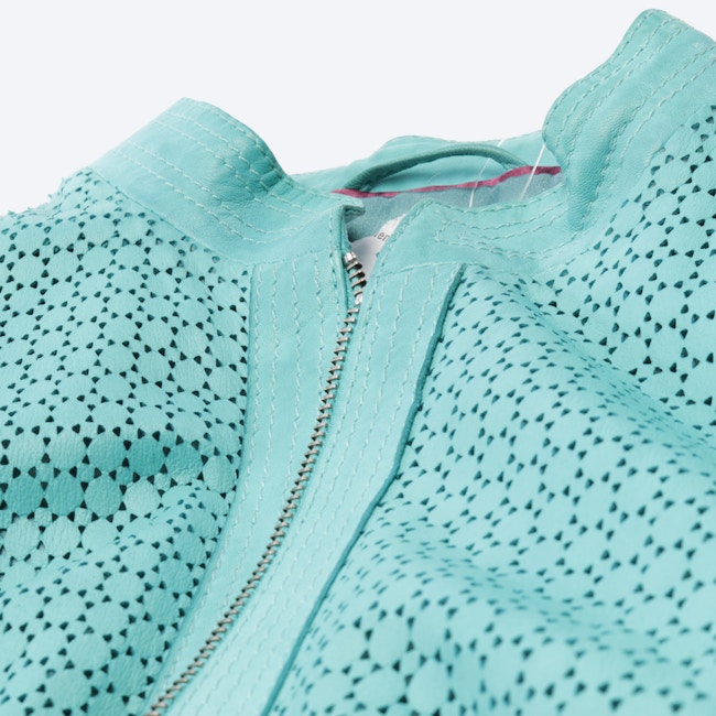 Image 3 of LeatherJacket 34 Turquoise in color Blue | Vite EnVogue