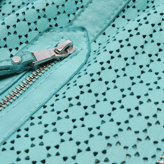 Image 4 of LeatherJacket 34 Turquoise in color Blue | Vite EnVogue