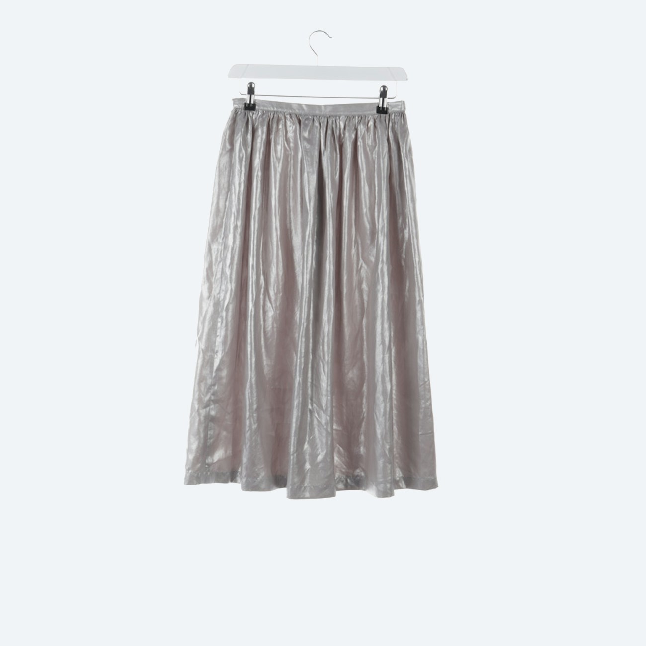 Image 1 of Skirt 38 Silver in color Metallic | Vite EnVogue