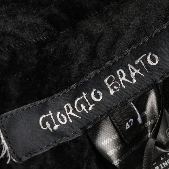 Image 6 of Leather Coat 36 Black in color Black | Vite EnVogue