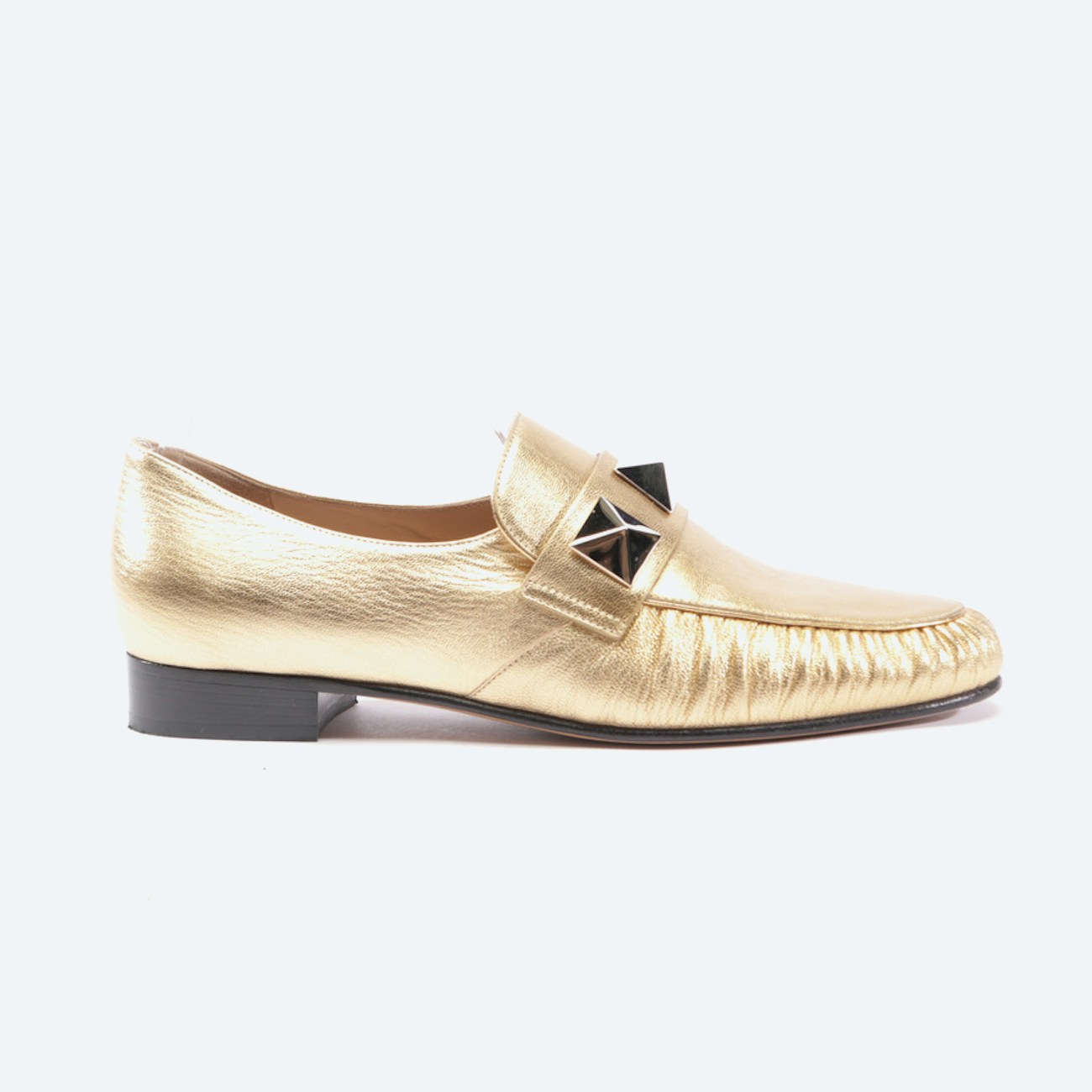 Image 1 of Rockstud Loafers EUR 37 Gold in color Metallic | Vite EnVogue