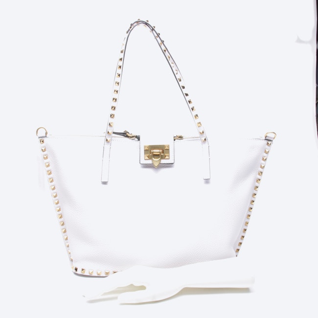 Image 4 of Rockstud Shopper White in color White | Vite EnVogue