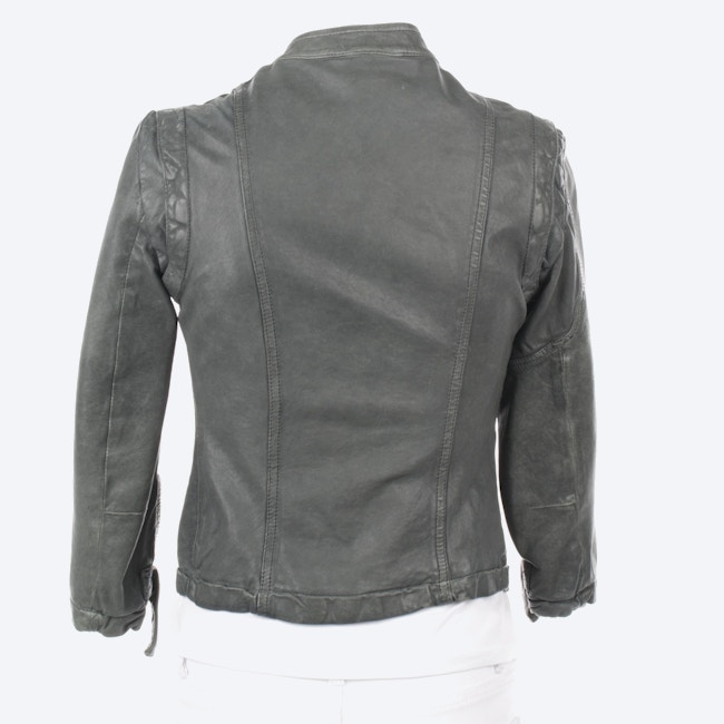 Image 2 of LeatherJacket 36 Gray green in color Gray | Vite EnVogue