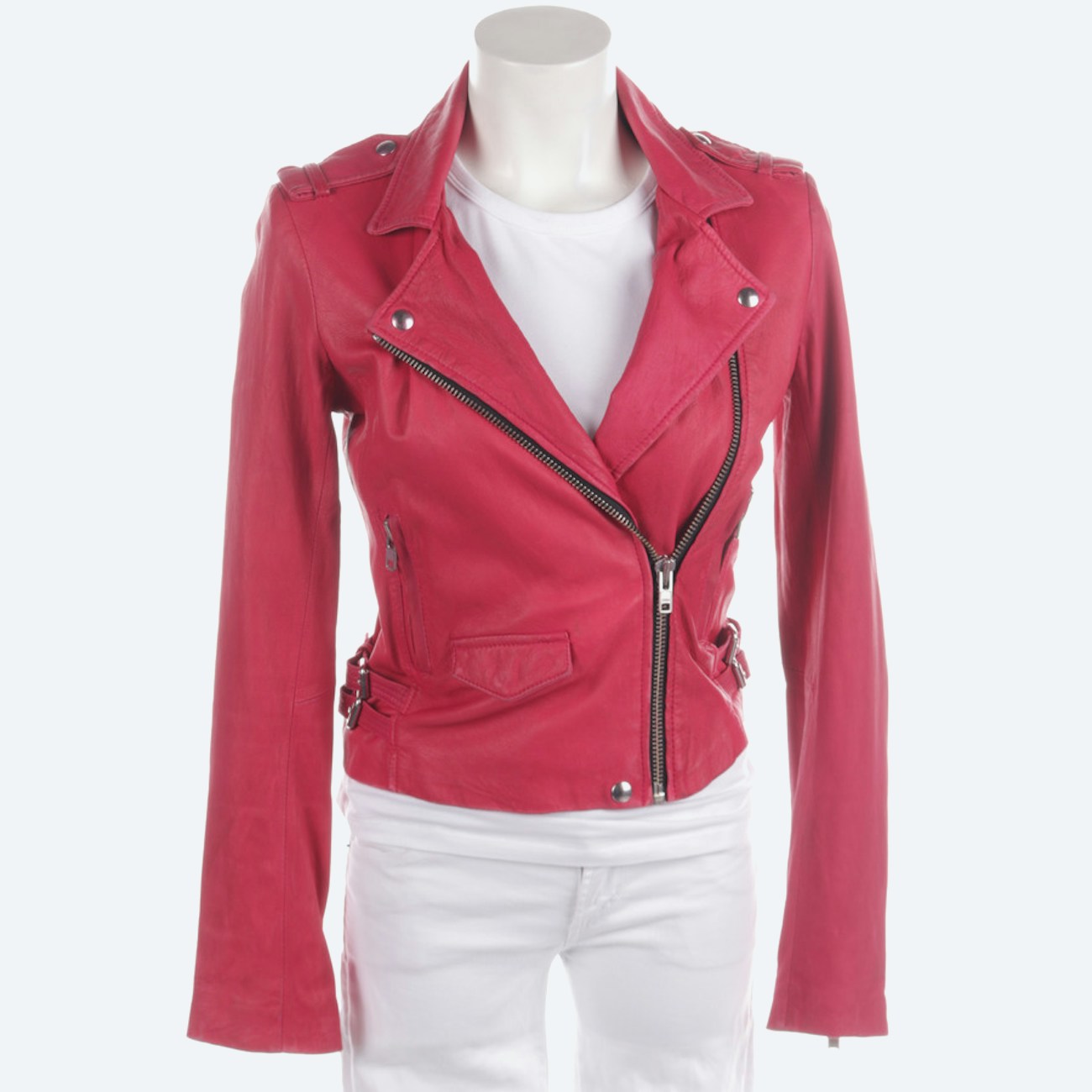 Image 1 of LeatherJacket 32 Red in color Red | Vite EnVogue