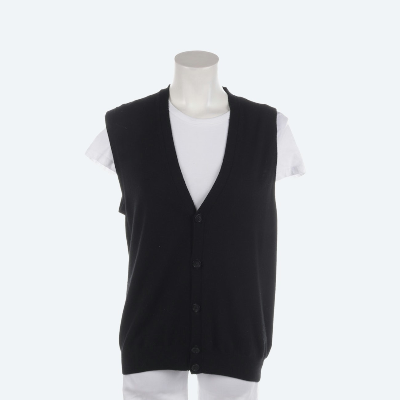 Image 1 of Wool Vest 42 Black in color Black | Vite EnVogue