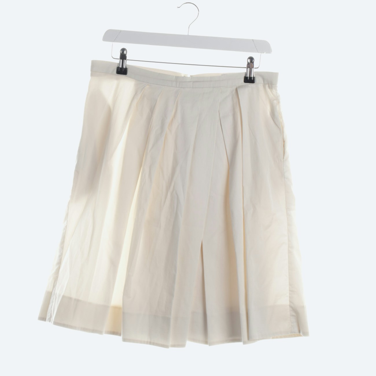 Image 1 of Skirt 38 Beige in color White | Vite EnVogue