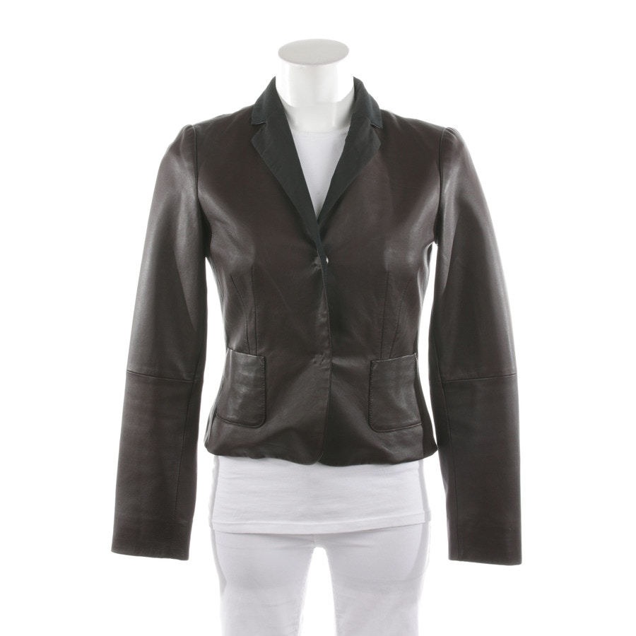 Image 1 of LeatherJacket S Mahogany Brown in color Brown | Vite EnVogue