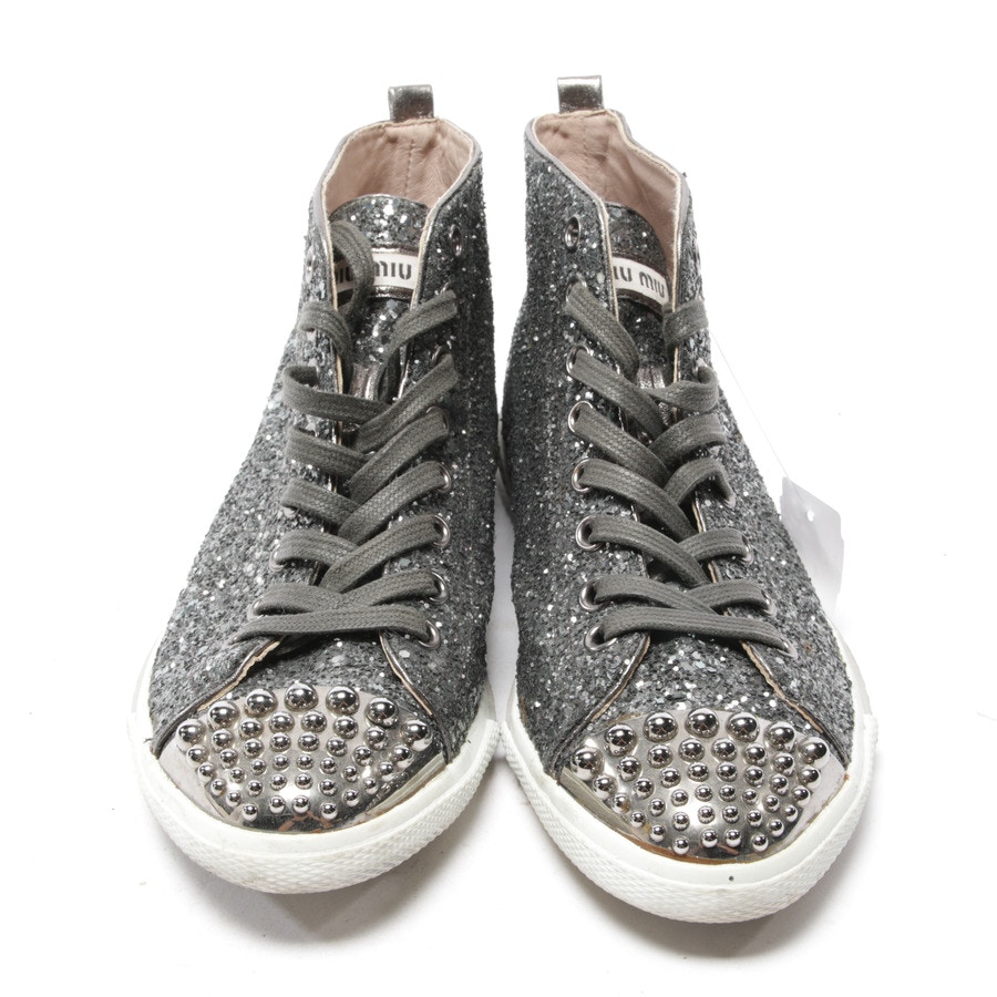 Image 2 of High-Top Sneakers EUR 36.5 Silver in color Metallic | Vite EnVogue