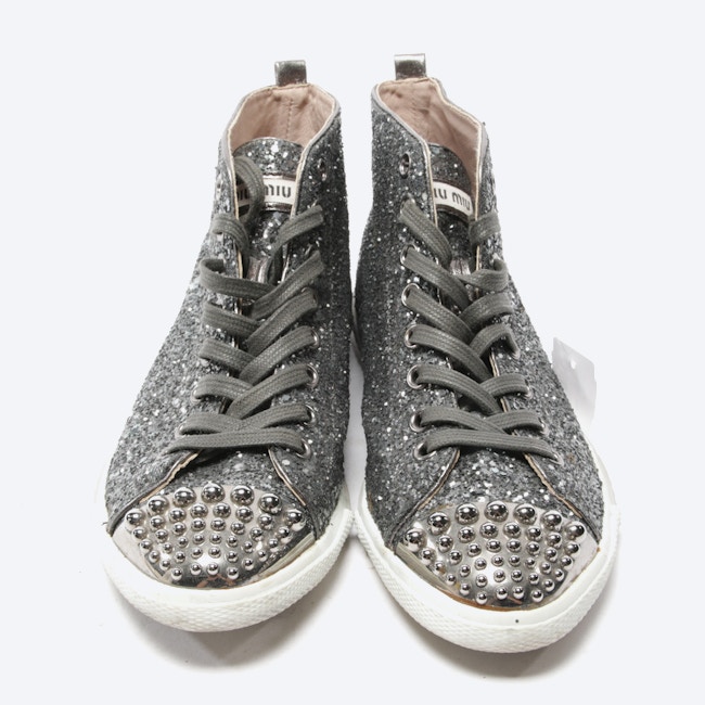 Image 2 of High-Top Sneakers EUR 36.5 Silver in color Metallic | Vite EnVogue